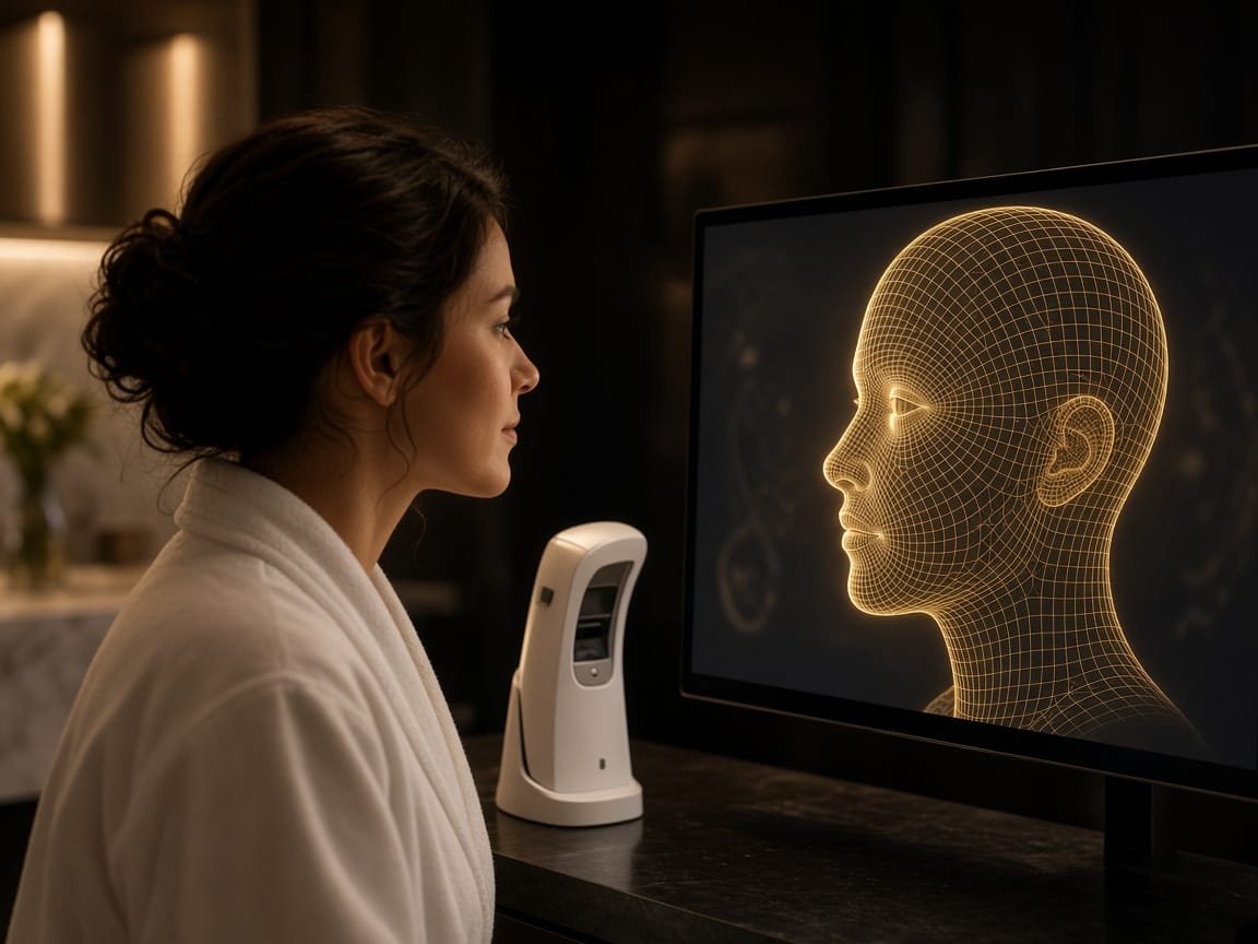 3D AI guided facial simulation