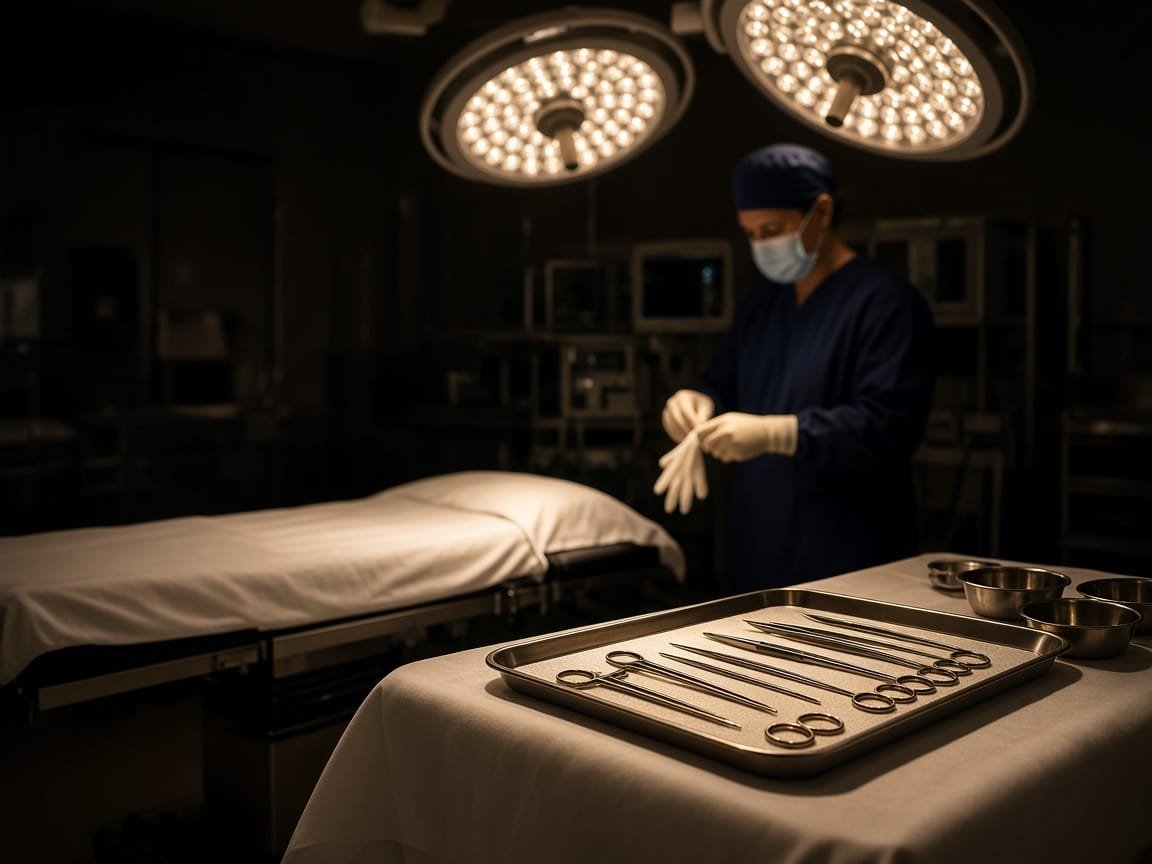 Operating theatre prepared for surgery